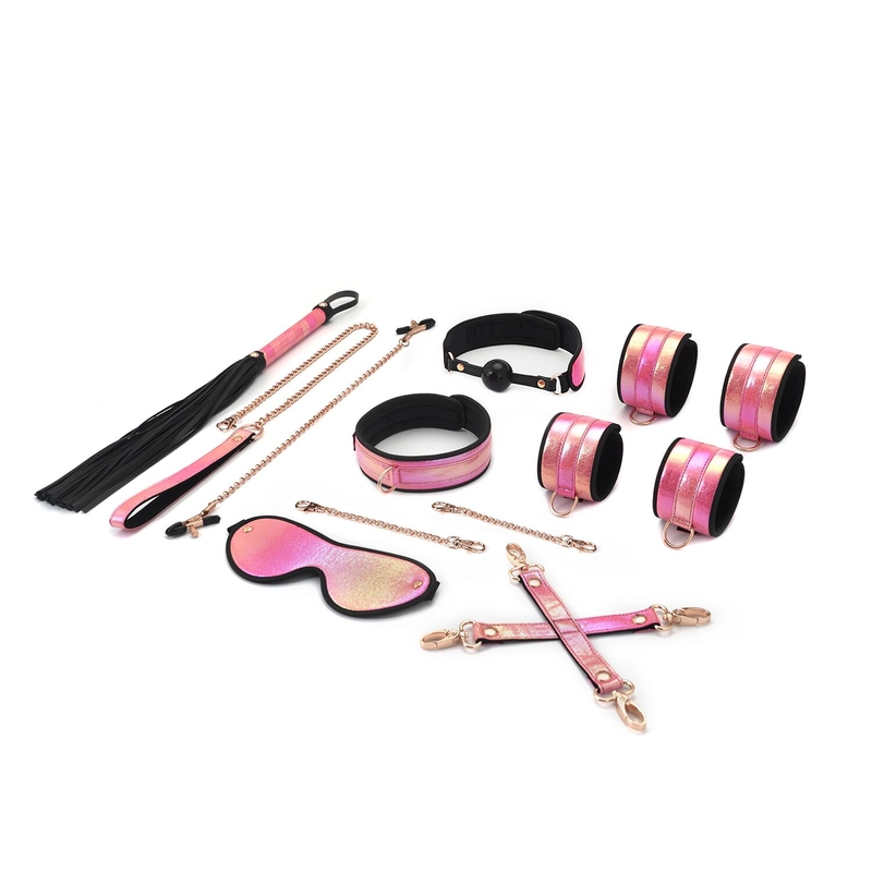 БДСМ-набор Liebe Seele Vivid Sakura 8 Pieces Set, 8 аксессуаров, экокожа на бархатной основе, numer zdjęcia 2