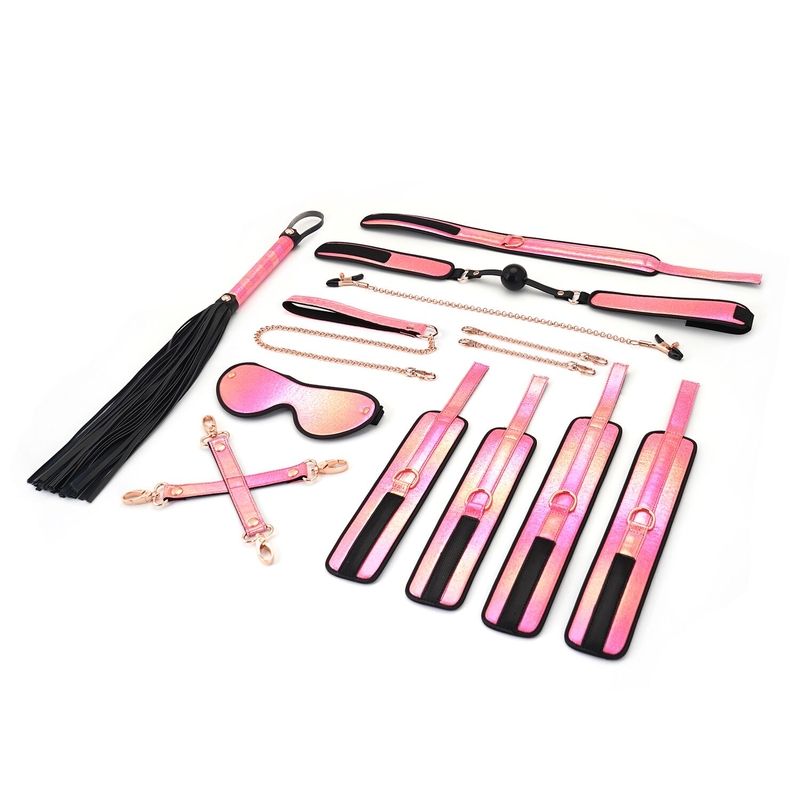 БДСМ-набор Liebe Seele Vivid Sakura 8 Pieces Set, 8 аксессуаров, экокожа на бархатной основе, numer zdjęcia 3