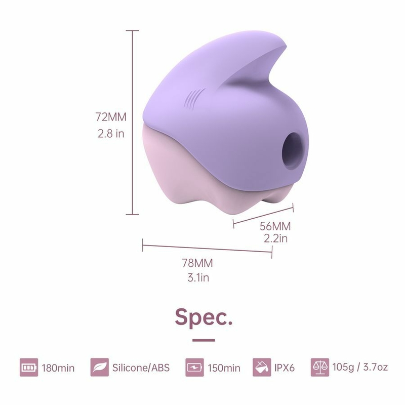 Вакуумный клиторальный стимулятор Magic Motion Unicorn Purple, фото №5