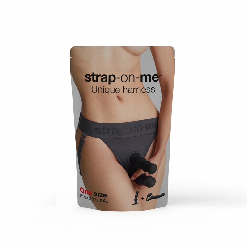 Трусики для страпона Strap-On-Me HARNAIS LINGERIE UNIQUE - One Size - GREY, фото №8