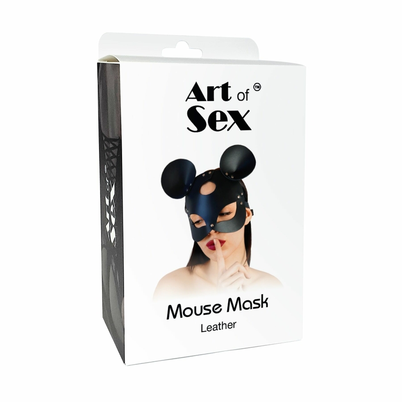 Кожаная маска мышки Art of Sex - Mouse Mask, цвет Черный, photo number 6