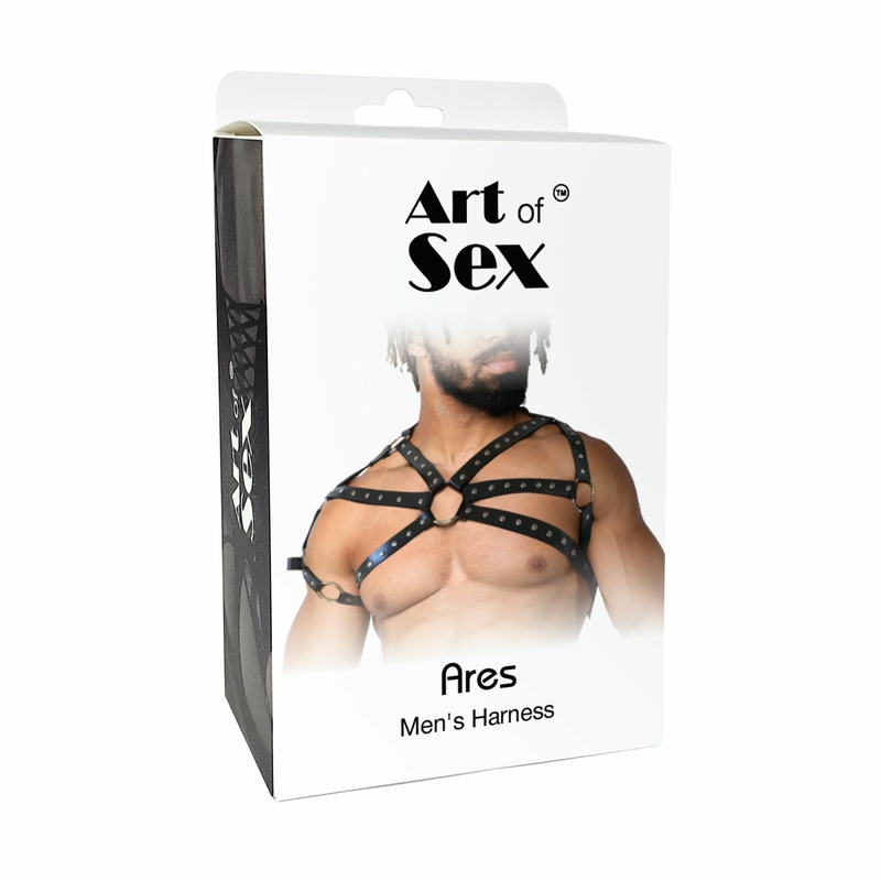 Мужская портупея Art of Sex - Ares , натуральная кожа, цвет Черный, размер XS-M, numer zdjęcia 5