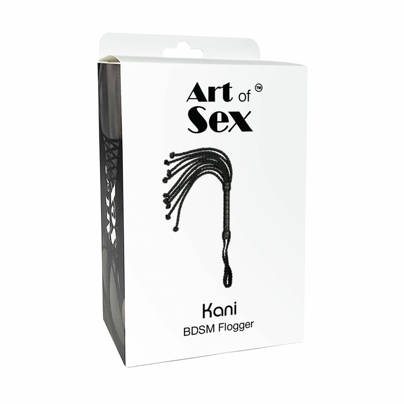 Ажурная плеть Кошка из экокожи Art of Sex - Kani, цвет черный, photo number 5