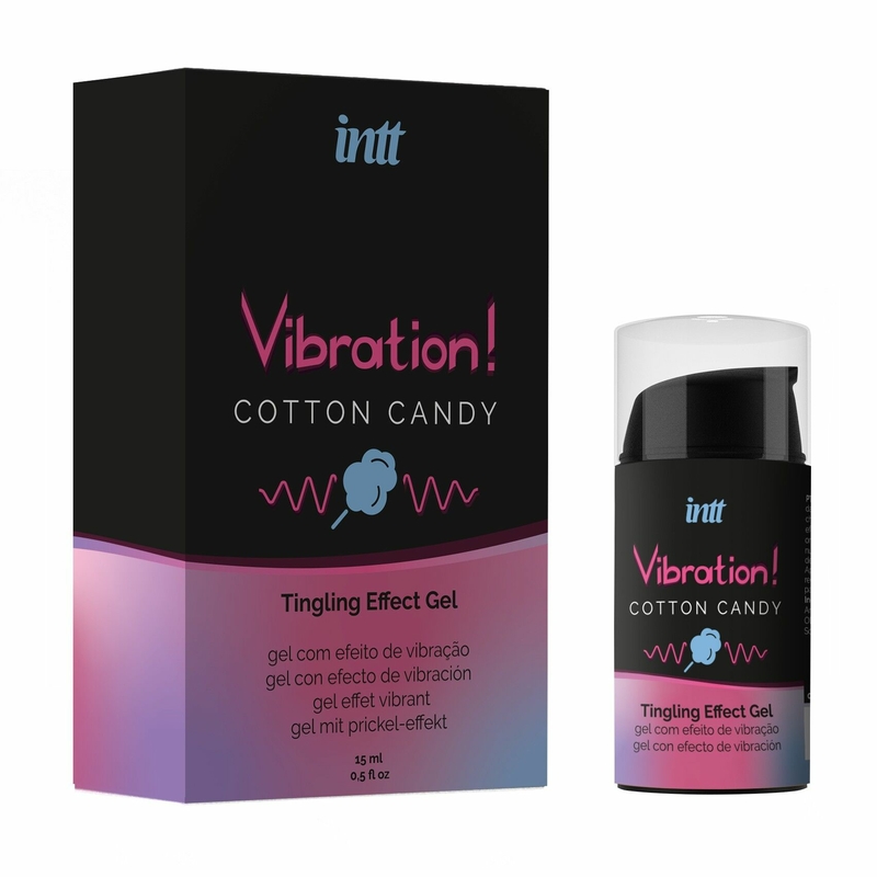 Жидкий вибратор Intt Vibration Cotton Candy (15 мл), густой гель, очень вкусный, действует до 30 мин, фото №2