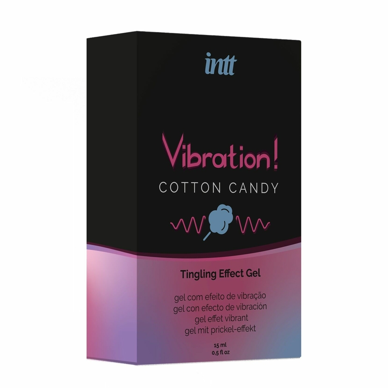 Жидкий вибратор Intt Vibration Cotton Candy (15 мл), густой гель, очень вкусный, действует до 30 мин, фото №4
