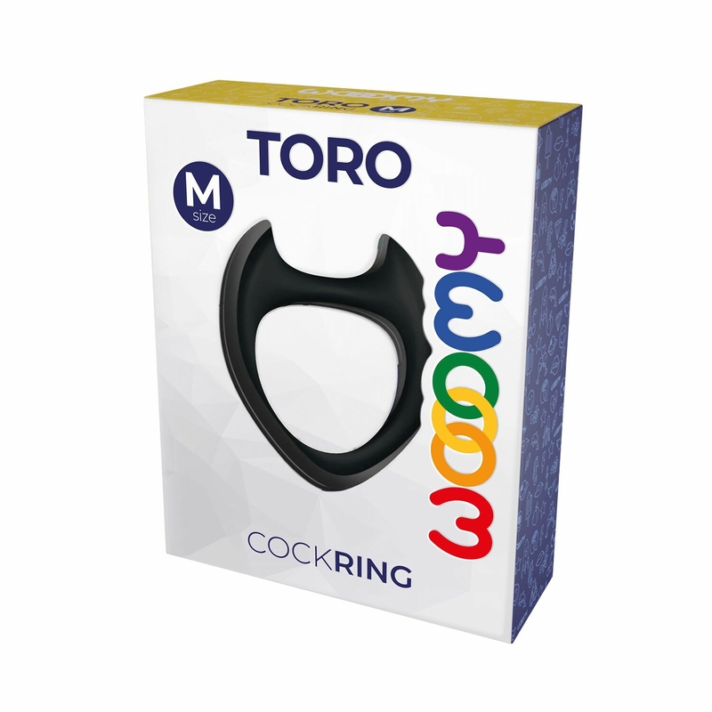 Эрекционное кольцо Wooomy Toro M Black, numer zdjęcia 4