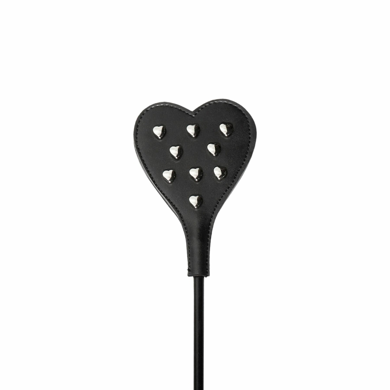 Стек с металлическими винтами Art of Sex - BDSM Heart, экокожа, цвет черный, photo number 3