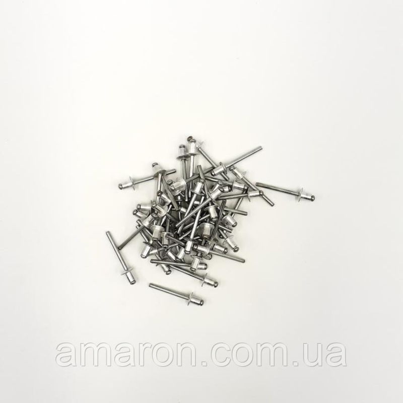 Заклепка алюминиевая 6*8 мм (50 шт) , 43B730, фото №4